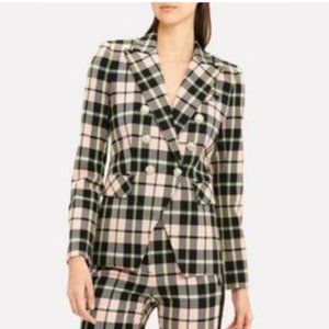 Veronica Beard Miller Blazer Pink Plaid